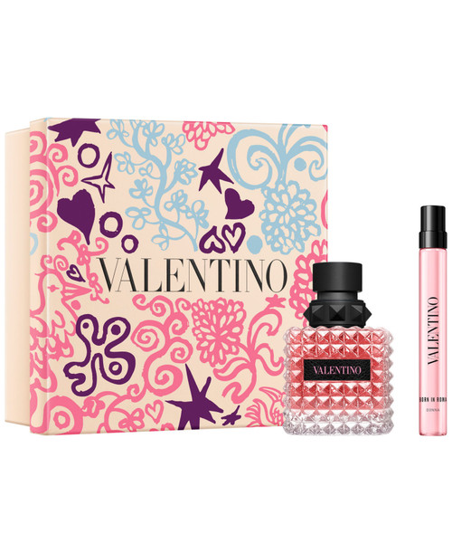 VALENTINO DONNA BORN IN ROMA 2 PCS SET FOR WOMEN: 1.7 EAU DE PARFUM SPRAY + 0.34 EAU DE PARFUM SPRAY