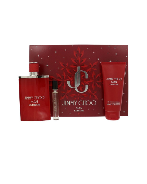 JIMMY CHOO MAN EXTREME 3 PCS SET: 3.3 EAU DE PARFUM SPRAY + 0.25 EAU DE PARFUM SPRAY + 3.3 SHOWER GEL.