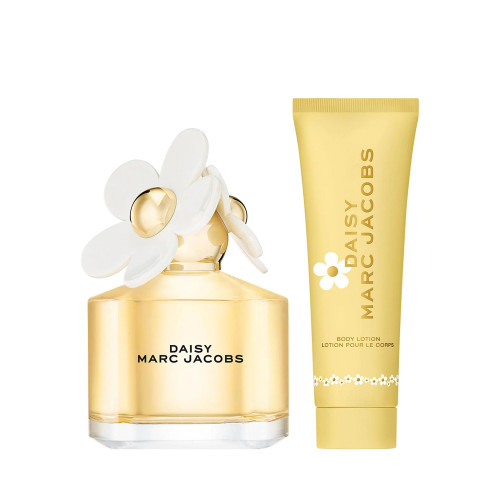 MARC JACOBS DAISY 2 PCS SET FOR WOMEN: 3.3 EAU DE TOILETTE SPRAY + 2.5 BODY LOTION.