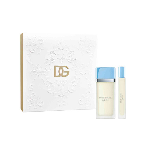 DOLCE & GABBANA LIGHT BLUE 2 PCS SET FOR WOMEN: 1.7 EAU DE TOILETTE SPRAY + 0.33 EAU DE TOILETTE SPRAY.