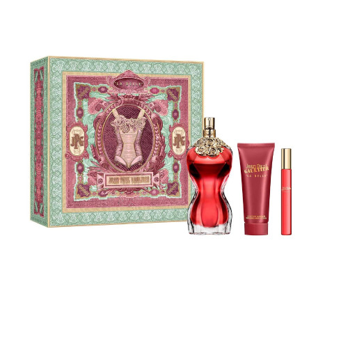 JEAN PAUL GAULTIER LA BELLE 3 PCS SET FOR WOMEN: 3.4 EAU DE PARFUM SPRAY + 2.5 BODY LOTION + 0.33 EAU DE PARFUM TRAVEL SPRAY