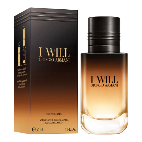 ARMANI I WILL 1 OZ EAU DE PARFUM SPRAY FOR MEN REFILLABLE