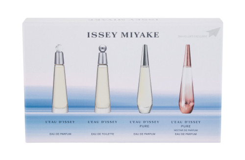 ISSEY MIYAKE 4 PCS MINI SET FOR WOMEN: ISSEY MIYAKE 0.12 OZ EAU DE TOILETTE + ISSEY MIYAKE 0.12 OZ EAU DE PARFUM + PURE 0.12 OZ EAU DE PARFUM + PURE NECTAR 0.12 OZ EAU DE PARFUM