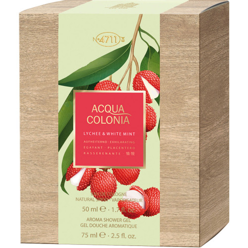 4711 ACQUA COLONIA LYCHEE & WHITE MINT 2 PCS SET: 1.7 EAU DE COLOGNE + 2.5 SHOWER GEL