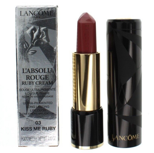 LANCOME L'ABSOLU ROUGE BY RUBY CREAM LIPSTICK 0.12 #03 KISS ME RUBY FOR WOMEN