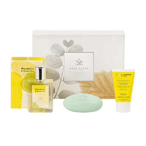 ACCA KAPPA MANDARIN & GREEN TEA 3 PCS GIFT SET: 3.3 EAU DE PARFUM + 5.3 SOAP + 2.5 HAND CREAM