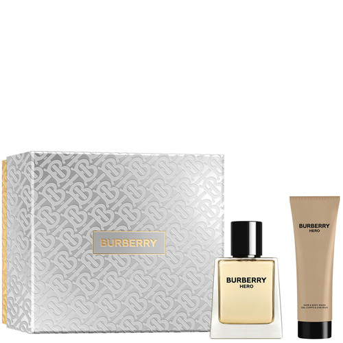 BURBERRY HERO 2 PCS SET FOR MEN: 1.6 EDT + 2.5 HAIR & BODY WASH