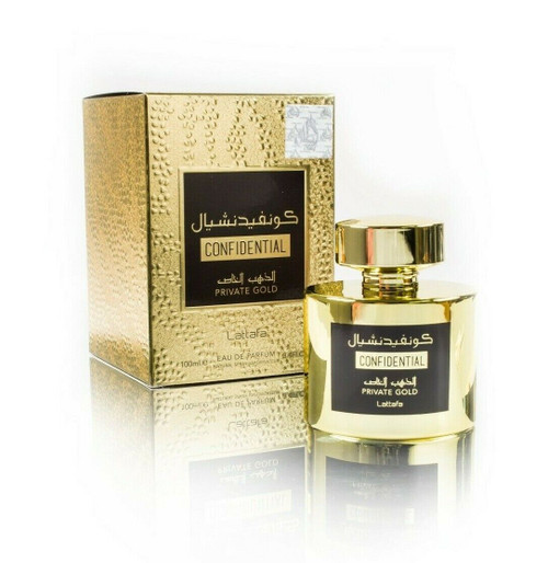 LATTAFA CONFIDENTIAL PRIVATE GOLD 3.4 EAU DE PARFUM SPRAY LATTAFA CONFIDENTIAL PRIVATE GOLD 3.4 EAU DE PARFUM SPRAY