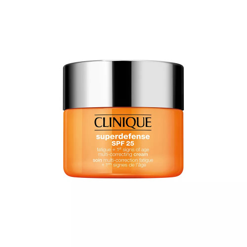 CLINIQUE SUPERDEFENSE SPF25 1 OZ ANTI-AGING + ANTI-FATIGUE PREVENTION MOISTURIZING CREAM - SKIN TYPE I - II CLINIQUE SUPERDEFENSE SPF25 1 OZ ANTI-AGING + ANTI-FATIGUE PREVENTION MOISTURIZING CREAM - SKIN TYPE I - II
