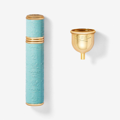 CREED TURQUOISE WITH GOLD TRIM 0.33 LEATHER ATOMIZER