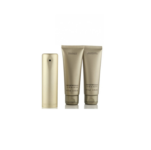 ARMANI EMPORIO 3 PCS SET FOR WOMEN: 3.4 EAU DE PARFUM SPRAY + 2.5 SHOWER GEL + 2.5 BODY LOTION