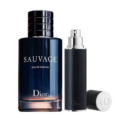 SAUVAGE 2 PCS SET: 3.4 EAU DE PARFUM SPRAY + 0.33 EAU DE PARFUM SPRAY