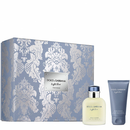 DOLCE & GABBANA LIGHT BLUE 2 PCS SET FOR MEN: 2.5 EAU DE TOILETTE SPRAY + 1.7 AFTER SHAVE BALM