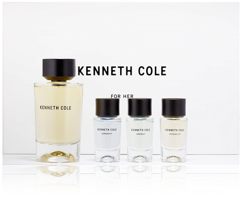 KENNETH COLE 4 PCS SET FOR WOMEN: FOR HER 3.4 EAU DE PARFUM + INTENSITY 0.5 EAU DE TOILETTE + ENERGY 0.5 EAU DE TOILETTE + SERENITY 0.5 EAU DE TOILETTE