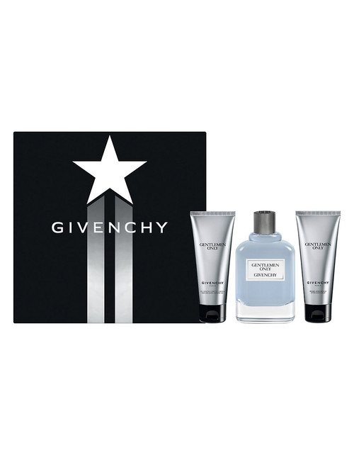 GIVENCHY GENTLEMEN ONLY 3 PCS SET: 3.4 EDT SP + 2.5 HAIR & BODY SHOWER GEL + 2.5 AFTER SHAVE BALM