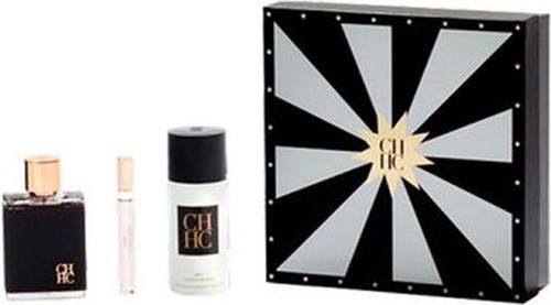 CH BY CAROLINA HERRERA 3 PCS SET FOR MEN: 3.4 EAU DE TOILETTE SPRAY + 0.34 EAU DE TOILETTE SPRAY + 5.1 DEODORANT SPRAY