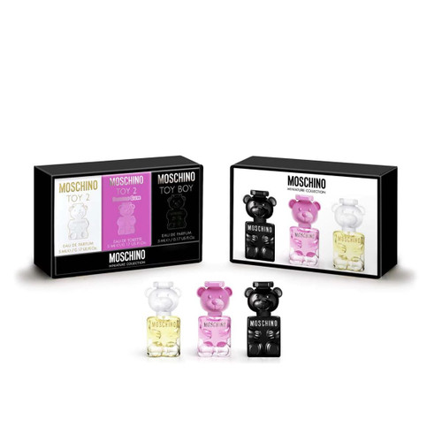 MOSCHINO TOY 3 X 5 ML MINI SET: TOY 2 EAU DE PARFUM + TOY 2 BUBBLE GUM EAU DE TOILETTE + TOY BOY EAU DE PARFUM