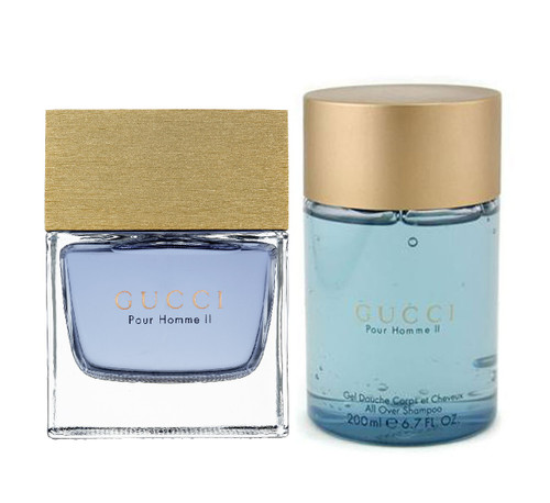 GUCCI POUR HOMME II 2 PCS SET: 3.3 EDT SP + 6.7 ALL OVER