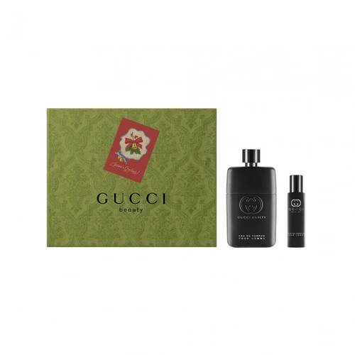 GUCCI GUILTY POUR HOMME 2 PCS SET: 3 OZ EAU DE PARFUM + 0.5 EAU DE PARFUM