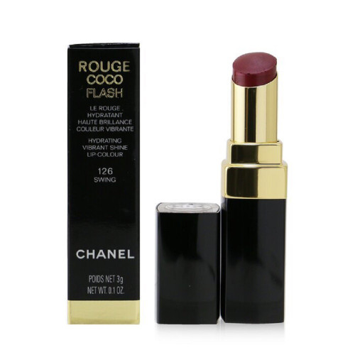 CHANEL ROUGE COCO FLASH 0.1 HYDRATING VIBRANT SHINE LIP COLOUR PLUMPING LIPSTICK #126 SWING