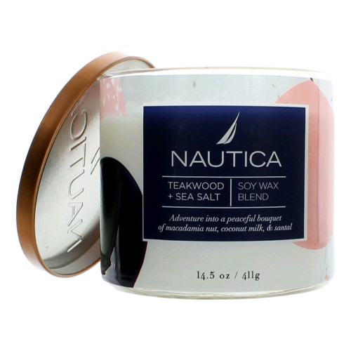 NAUTICA TEAKWOOD AND SEA SALT 14.5 CANDLE