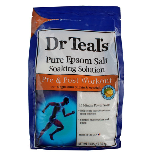 DR TEAL'S PRE & POST WORKOUT 3 LBS PURE EPSOM SALT