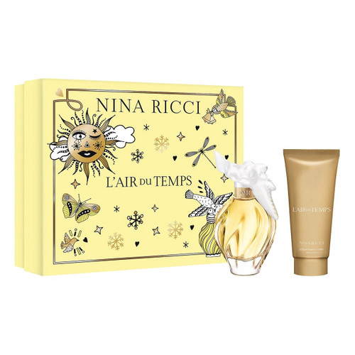 NINA RICCI L'AIR DU TEMPS 2 PCS SET FOR WOMEN: 3.4 EAU DE TOILETTE SPRAY + 3.4 BODY LOTION