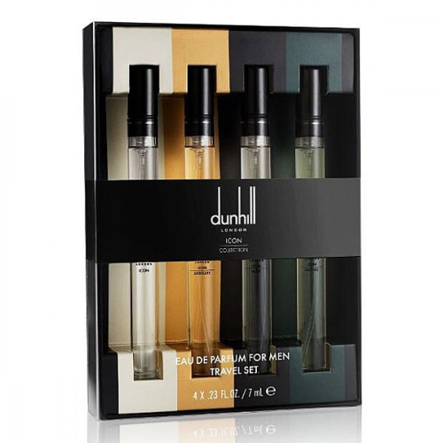 DUNHILL ICON 4 X 7 ML EAU DE PARFUM SPRAY SET FOR MEN: ICON + ABSOLUTE + ELITE + RACING