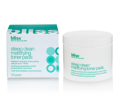 BLISS STEEP CLEAN MATTIFYING TONER PADS 50 PADS