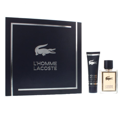 LACOSTE L'HOMME 2 PCS SET: 1.6 EAU DE TOILETTE SPRAY + 1.6 SHOWER GEL