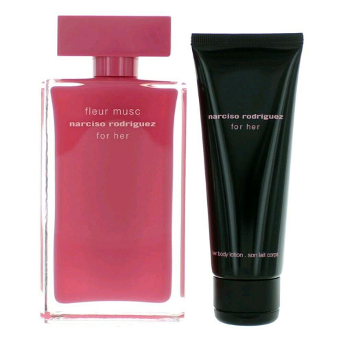 NARCISO RODRIGUEZ FLEUR MUSC 2 PCS SET: 3.3 EAU DE PARFUM SPRAY + 2.5 BODY LOTION