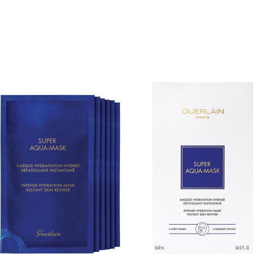 GUERLAIN SUPER AQUA MASK 6.08 INTENSE HYDRATION MASK INSTANT SKIN REVIVER 6 PCS