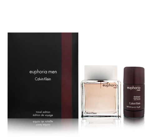 EUPHORIA 2 PCS SET FOR MEN: 3.4 EDT SP + 2.6 DEODORANT STICK