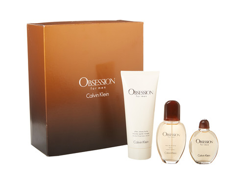 OBSESSION 3 PCS SET FOR MEN: 1 OZ EDT SP + 15 ML EDT + 3.4 AFTERSHAVE BALM