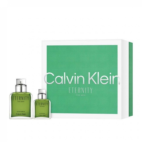 CALVIN KLEIN ETERNITY 2 PCS EAU DE PARFUM SET FOR MEN: 3.4 EAU DE PARFUM SPRAY + 1 OZ EAU DE PARFUM SPRAY