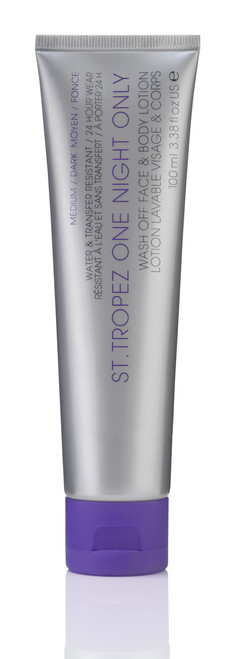 ST TROPEZ ONE NIGHT ONLY MEDIUM/DARK WASH OFF FACE & BODY LOTION 3.38 OZ