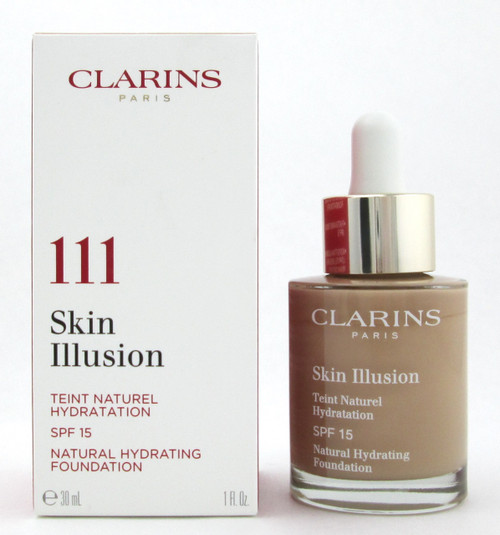 CLARINS 1 OZ SKIN ILLUSION FOUNDATION #111 AUBURN