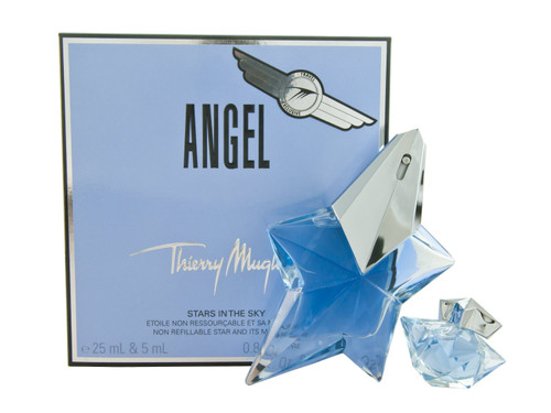 ANGEL 2 PCS SET FOR WOMEN: 0.8 EDP SP + 5 ML EDP MINI