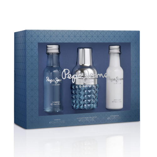 PEPE JEANS 3 PCS SET FOR MEN: 1 OZ EAU DE TOILETTE SPRAY + 1.7 AFTER SHAVE + 1.7 SHOWER GEL PEPE JEANS 3 PCS SET FOR MEN: 1 OZ EAU DE TOILETTE SPRAY + 1.7 AFTER SHAVE + 1.7 SHOWER GEL