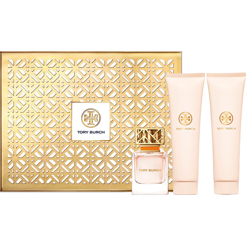 TORY BURCH 3 PCS SET: 1.7 EAU DE PARFUM SPRAY + 3.4 BODY LOTION + 3.4 BATH & SHOWER GEL