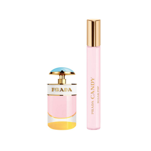 PRADA CANDY SUGAR POP 2 PCS SET: 0.2 OZ EAU DE PARFUM + 0.3 OZ EAU DE PARFUM ROLLERBALL