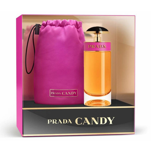 PRADA CANDY 2 PCS SET: 2.7 EAU DE PARFUM SPRAY + TRAVEL POUCH (WINDOW BOX)