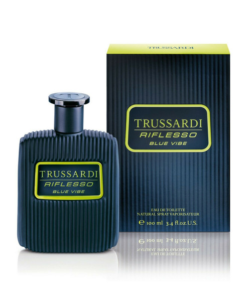 TRUSSARDI RIFLESSO BLUE VIBE 3.4 EAU DE TOILETTE SPRAY FOR MEN