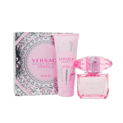 VERSACE BRIGHT CRYSTAL ABSOLU 2 PCS SET: 3 OZ EDP SP + 3.4 BODY LOTION