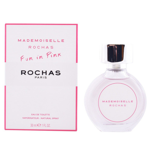 MADEMOISELLE ROCHAS FUN IN PINK 1 OZ EAU DE TOILETTE SPRAY FOR WOMEN