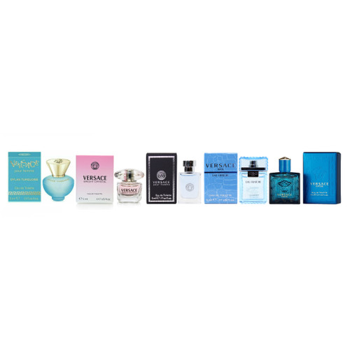 VERSACE 5 PCS MINI SET: EROS 0.17 EAU DE TOILETTE MEN + POUR HOMME 0.17 EAU DE TOILETTE + EAU FRAICHE 0.17 EAU DE TOILETTE + BRIGHT CRYSTAL 0.17 EAU DE TOILETTE + DYLAN TURQUOISE 0.17 EAU DE TOILETTE VERSACE 5 PCS MINI SET: EROS 0.17 EAU DE TOILETTE MEN + POUR HOMME 0.17 EAU DE TOILETTE + EAU FRAICHE 0.17 EAU DE TOILETTE + BRIGHT CRYSTAL 0.17 EAU DE TOILETTE + DYLAN TURQUOISE 0.17 EAU DE TOILETTE