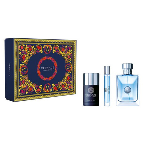 VERSACE POUR HOMME 3 PCS SET: 3.4 EAU DE TOILETTE + 2.5 DEODORANT STICK + 0.3 EAU DE TOILETTE