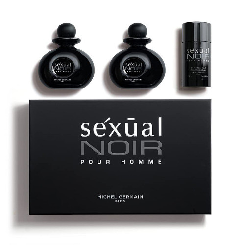 MICHEL GERMAIN SEXUAL NOIR POUR HOMME 3 PCS GIFT SET FOR MEN: 4.2 EAU DE TOILETTE SPRAY + 4.2 AFTERSHAVE + 2.5 DEODORANT STICK