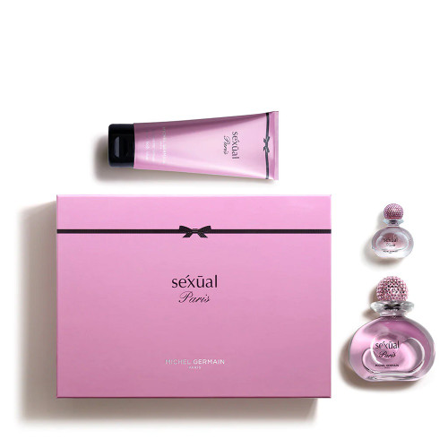 MICHEL GERMAIN SEXUAL PARIS 3 PCS GIFT SET FOR WOMEN: 4.2 EAU DE PARFUM SPRAY + 0.3 EAU DE PARFUM MINI SPRAY + 6.7 BODY LOTION