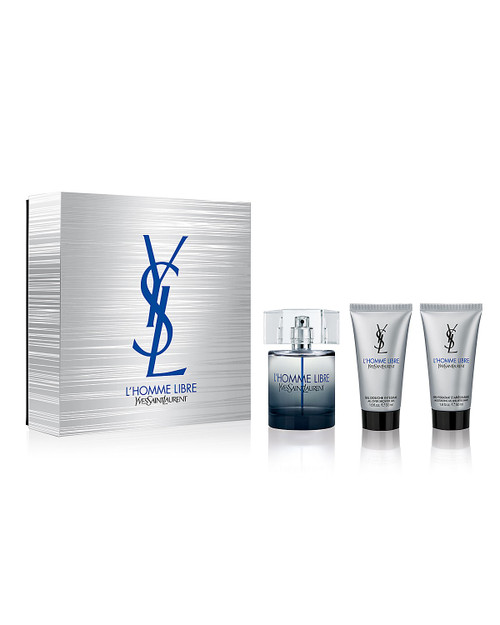 YSL L'HOMME LIBRE 3 PCS SET: 3.4 EDT SP + 1.7 AFTERSHAVE BALM + 1.7 SHOWER GEL